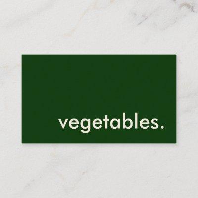 vegetables.