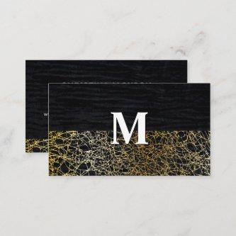 Velvet and Gold Abstract | Monogram