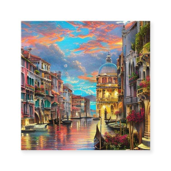 Venice is a City,  Famous for Its Intricate Canals Square