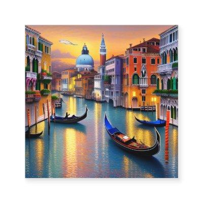 Venice is a City,  Famous for Its Intricate Canals Square
