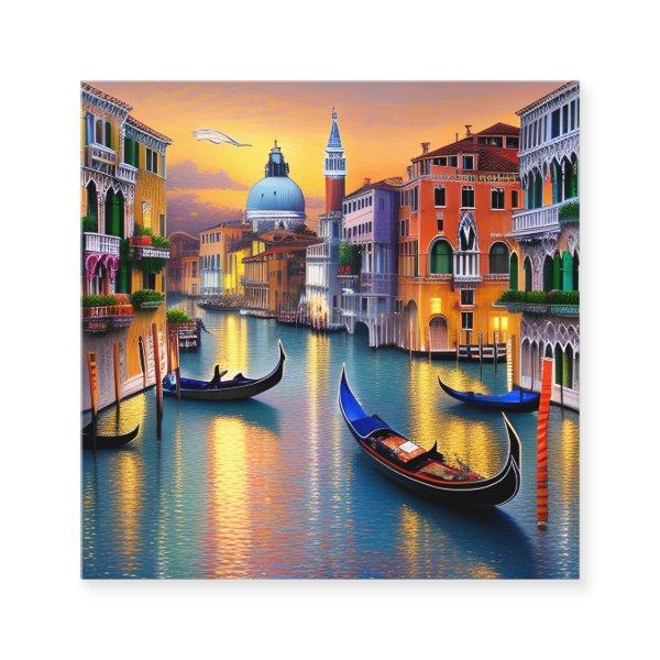 Venice is a City,  Famous for Its Intricate Canals Square