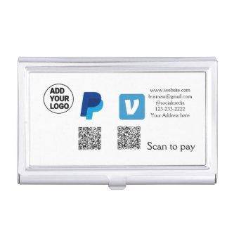 Venmo paypal scan to pay add q r code logo text na  case