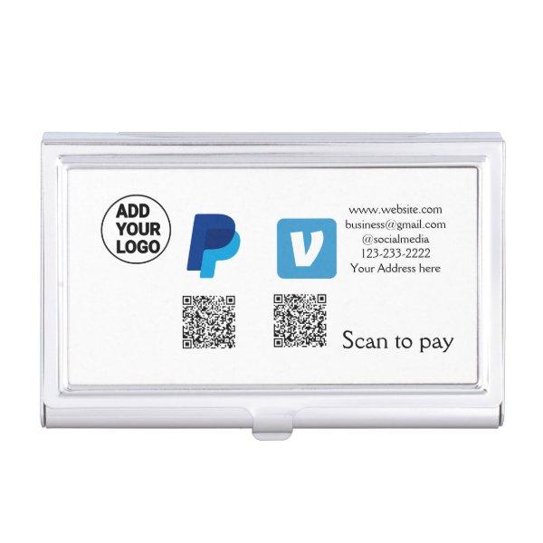 Venmo paypal scan to pay add q r code logo text na  case