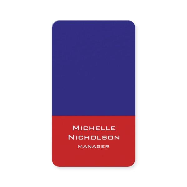 Vertical Artistic Red Blue Unique Design