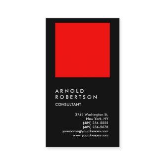 Vertical Black Red Chic Consultant