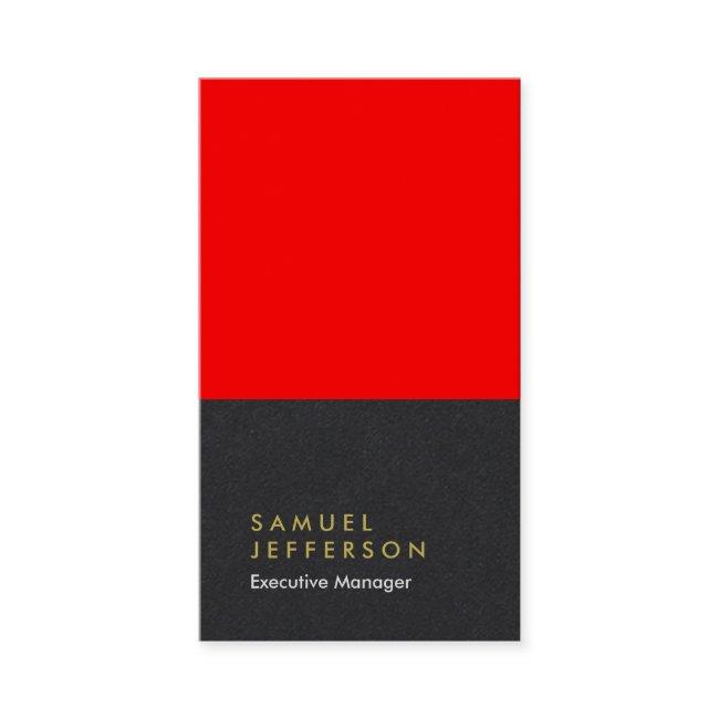 Vertical black red professional plain modern