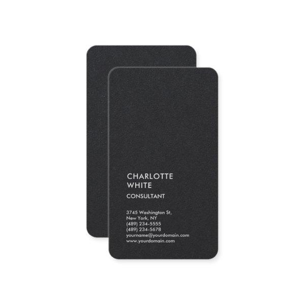 Vertical Black Trendy Minimalist Elegant Simple