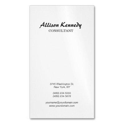 Vertical Black & White Brush Script  Magnet