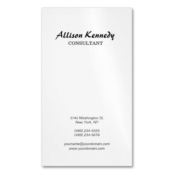 Vertical Black & White Brush Script  Magnet