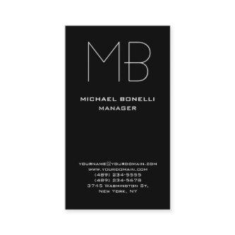 Vertical black white monogram