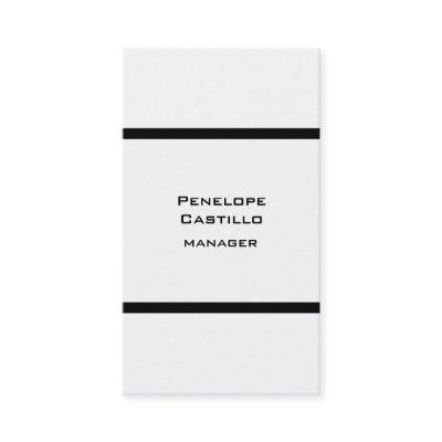 Vertical Black White Plain Modern