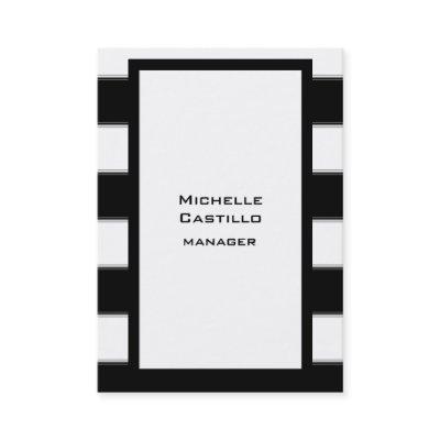 Vertical Black White Striped Plain Modern