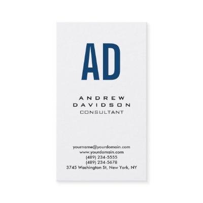 Vertical Blue White Monogram