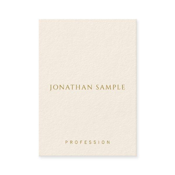 Vertical  Gold Text Elegant Template