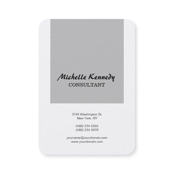 Vertical Chubby Modern Simple Grey White Script