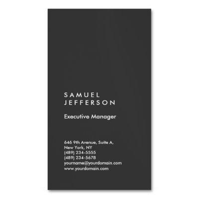 Vertical grey professional plain modern stylish  magnet