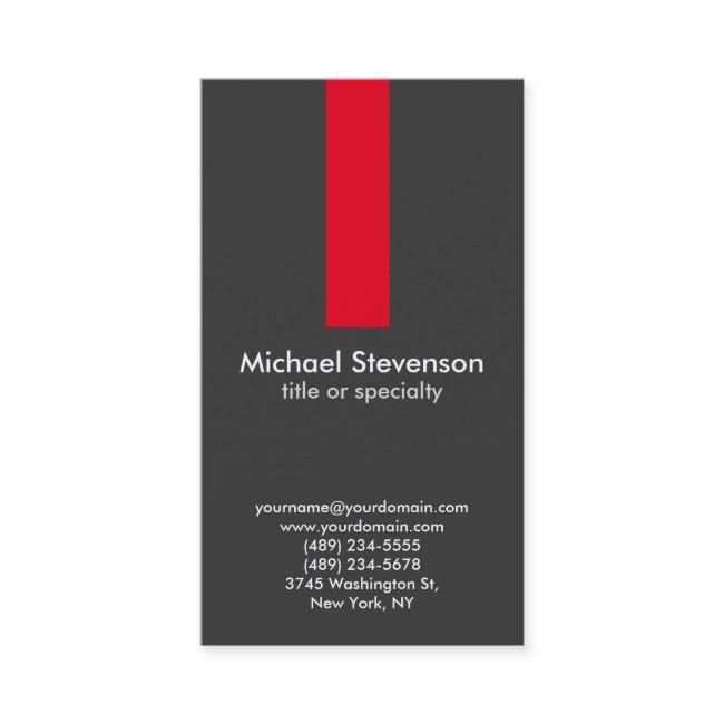 Vertical Grey Red Stripe Standard
