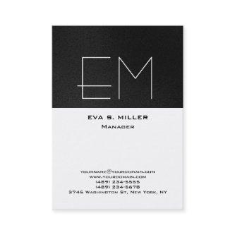 Vertical grey white monogram professional modern