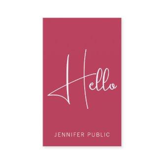 Vertical Hello  Modern Professional