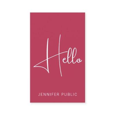 Vertical Hello  Modern Professional