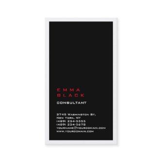 Vertical Plain Black Red White Border Consultant