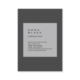 Vertical Plain Grey Unique Stylish Consultant