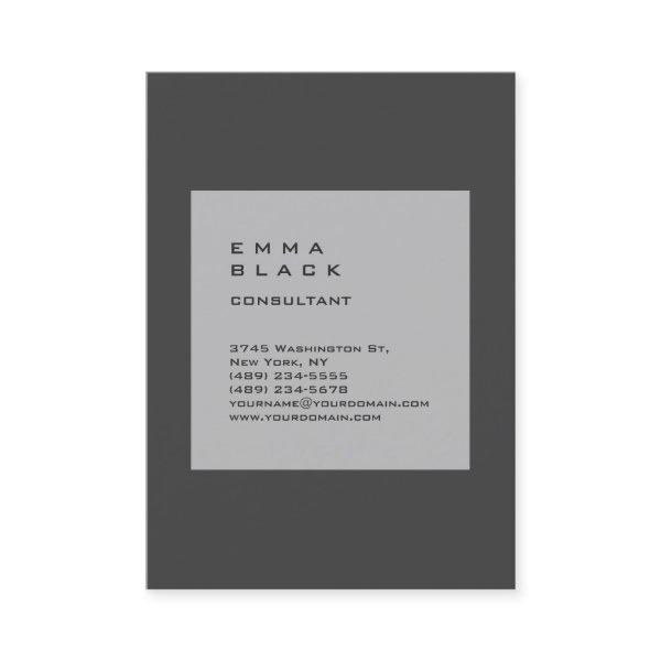Vertical Plain Grey Unique Stylish Consultant