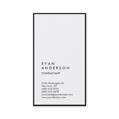 Vertical Plain Simple Black White Bordered Modern