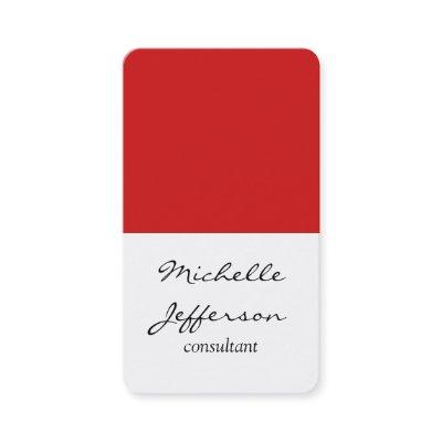 Vertical Plain Simple White Red