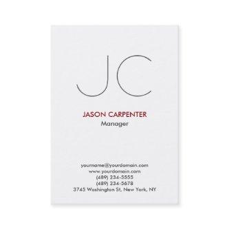 Vertical plain white simple professional monogram