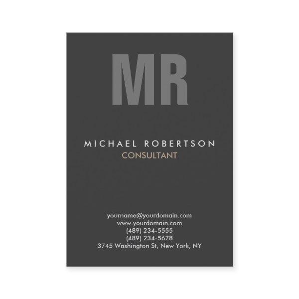 Vertical Quality Grey Monogram Unique