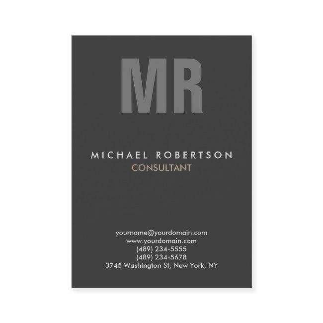 Vertical Quality Grey Monogram Unique