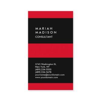 Vertical Red Black Striped Trendy