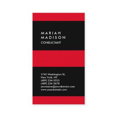 Vertical Red Black Striped Trendy