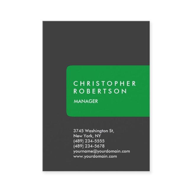 Vertical trendy chubby green gray