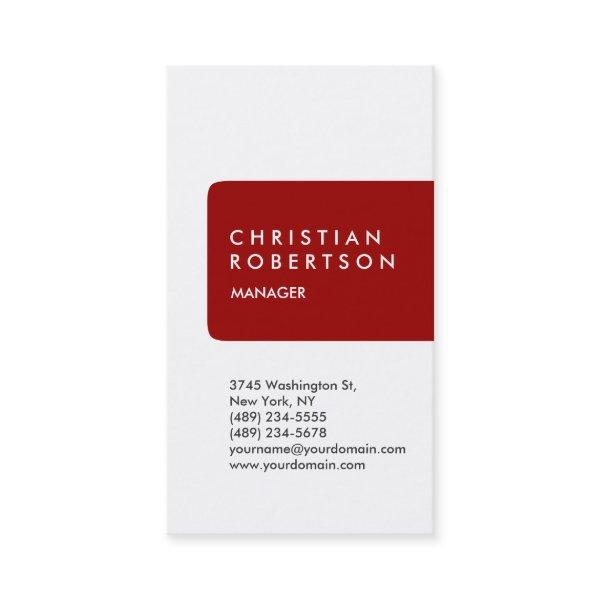 Vertical trendy red white modern
