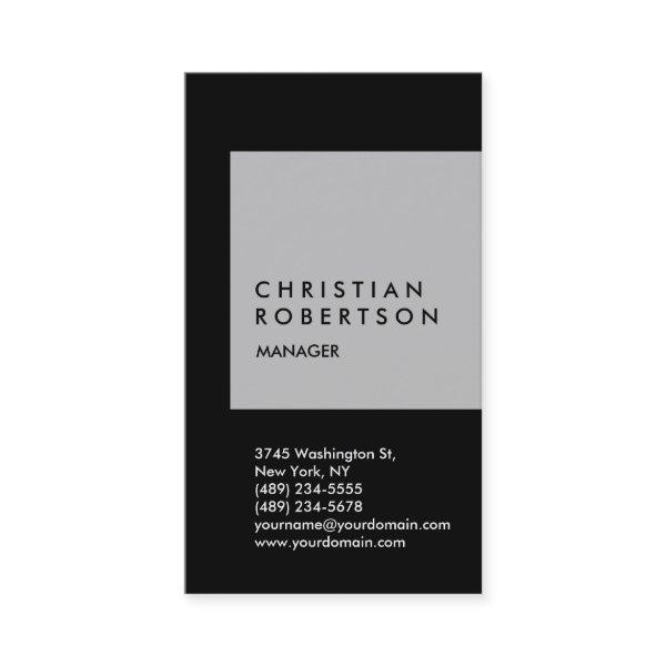 Vertical trendy silver grey black