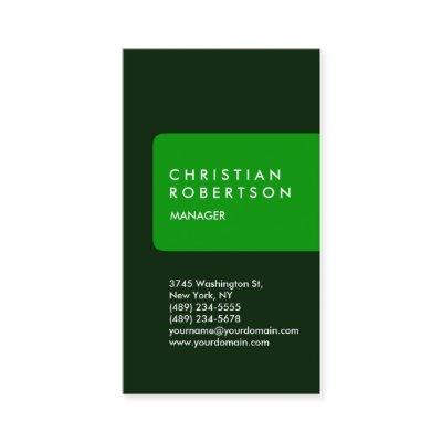 Vertical trendy standard green