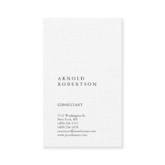 Vertical White Trendy Consultant Classical