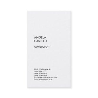 Vertical White Trendy Modern Minimalist Plain Busi