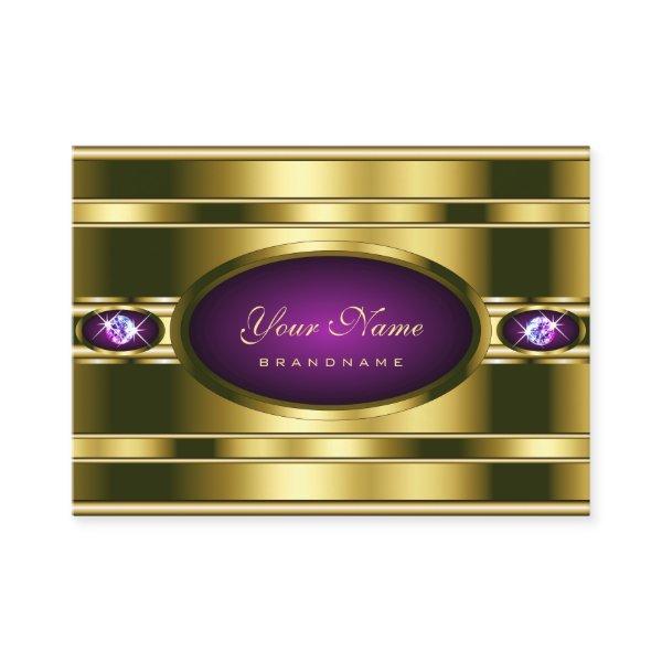 Very Elegant Purple and Gold with Faux Rhinestones
