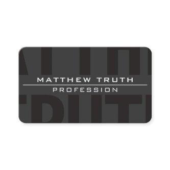 Very Modern Bold Dark Grey White Text