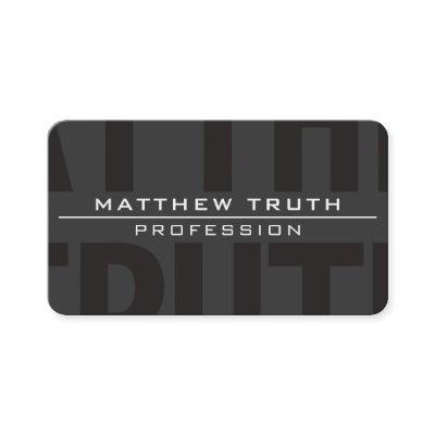 Very Modern Bold Dark Grey White Text