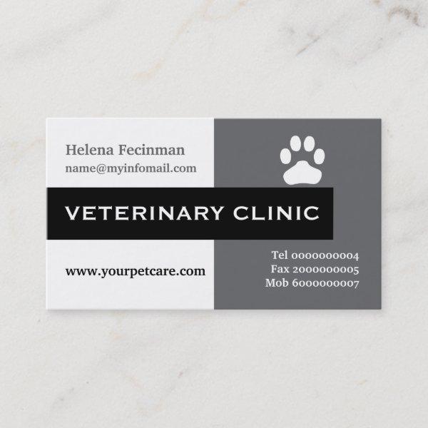 Vet/Veterinary Clinic, paw grey, black