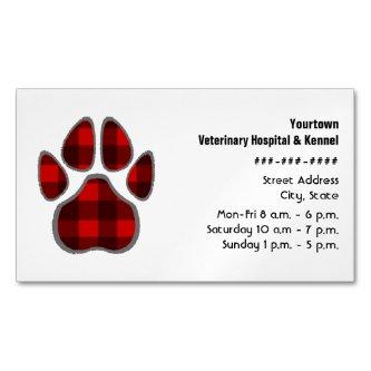 Veterinarian / Kennel Plaid Magnetic