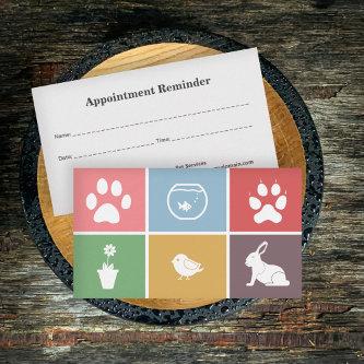 Veterinarian, Pet, Color Squares Appointment Card
