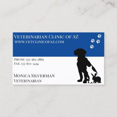 Veterinarian Vet Paw Black Grey Block Pets