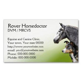 Veterinary practice horses and dogs  magnet