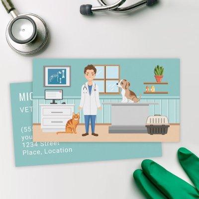 Veterinary Services Vet Man And Pets Animal Clinic