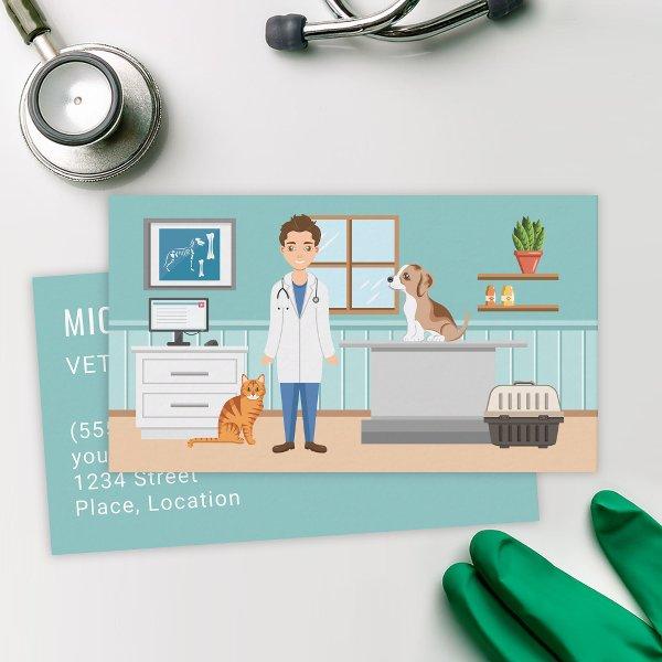 Veterinary Services Vet Man And Pets Animal Clinic